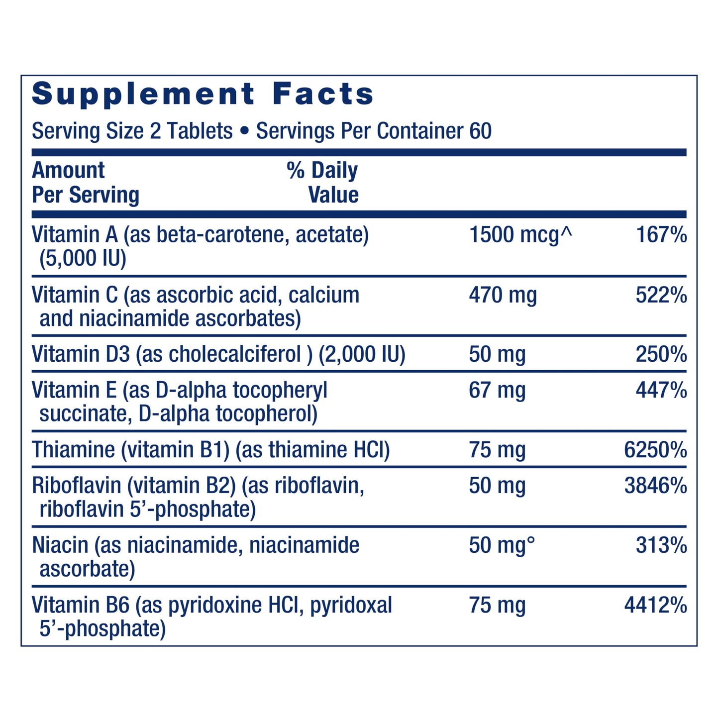 Life Extension Two-Per-Day Multivitamin - Packed with Over 25 Vitamins, Minerals & Extracts -Vitamins B6, C, D - Zinc - Two-Month Supply