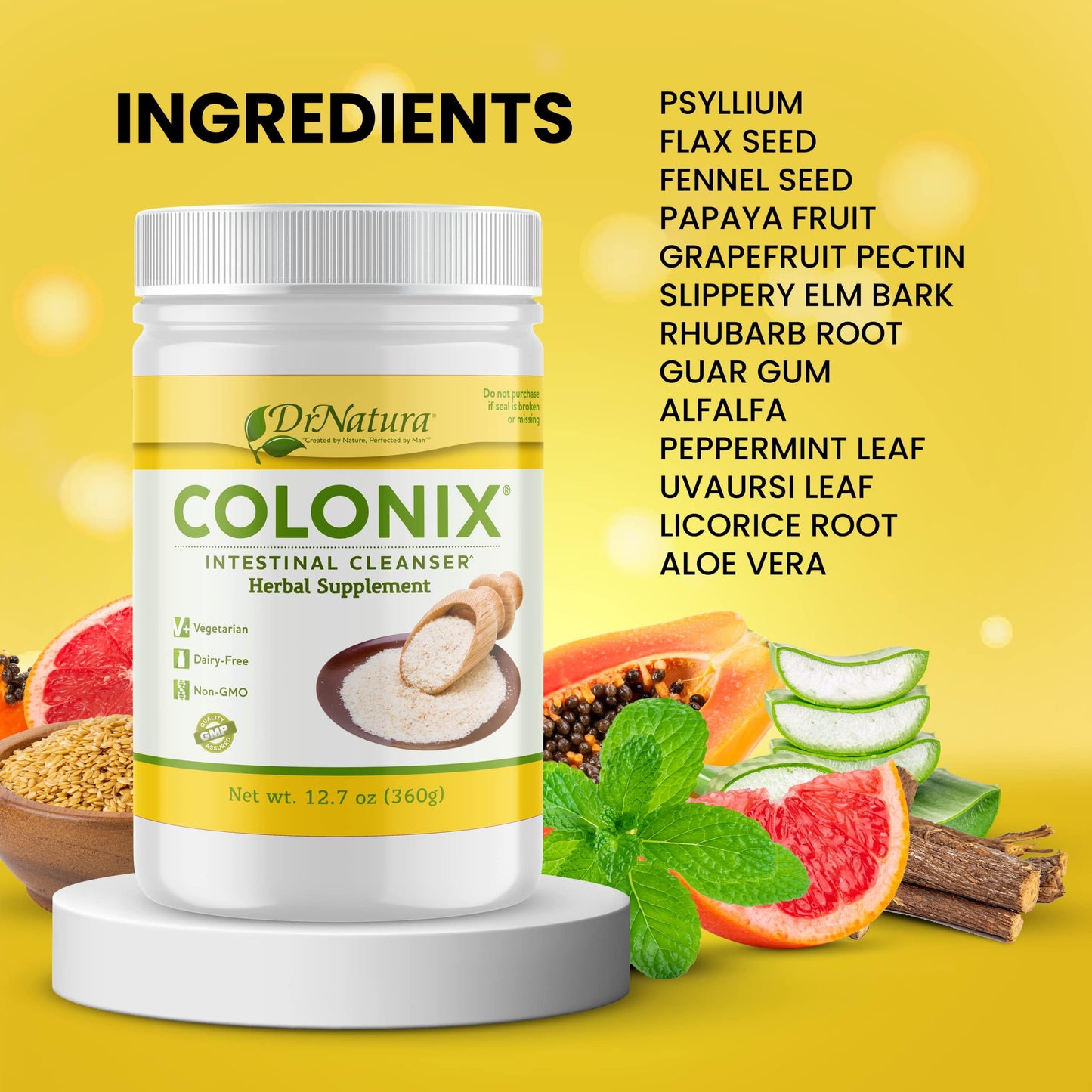 Dr Natura Colonix Intestinal Cleanser, All-Natural Daily Fiber, Colon Detox and Cleanse DrNaturaBuy Supplements Australia
