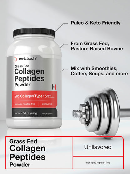 Collagen Peptides Powder 40 oz | Unflavored | Type 1 and 3 | Hydrolyzed Protein Collagen HorbäachBuy Supplements Australia