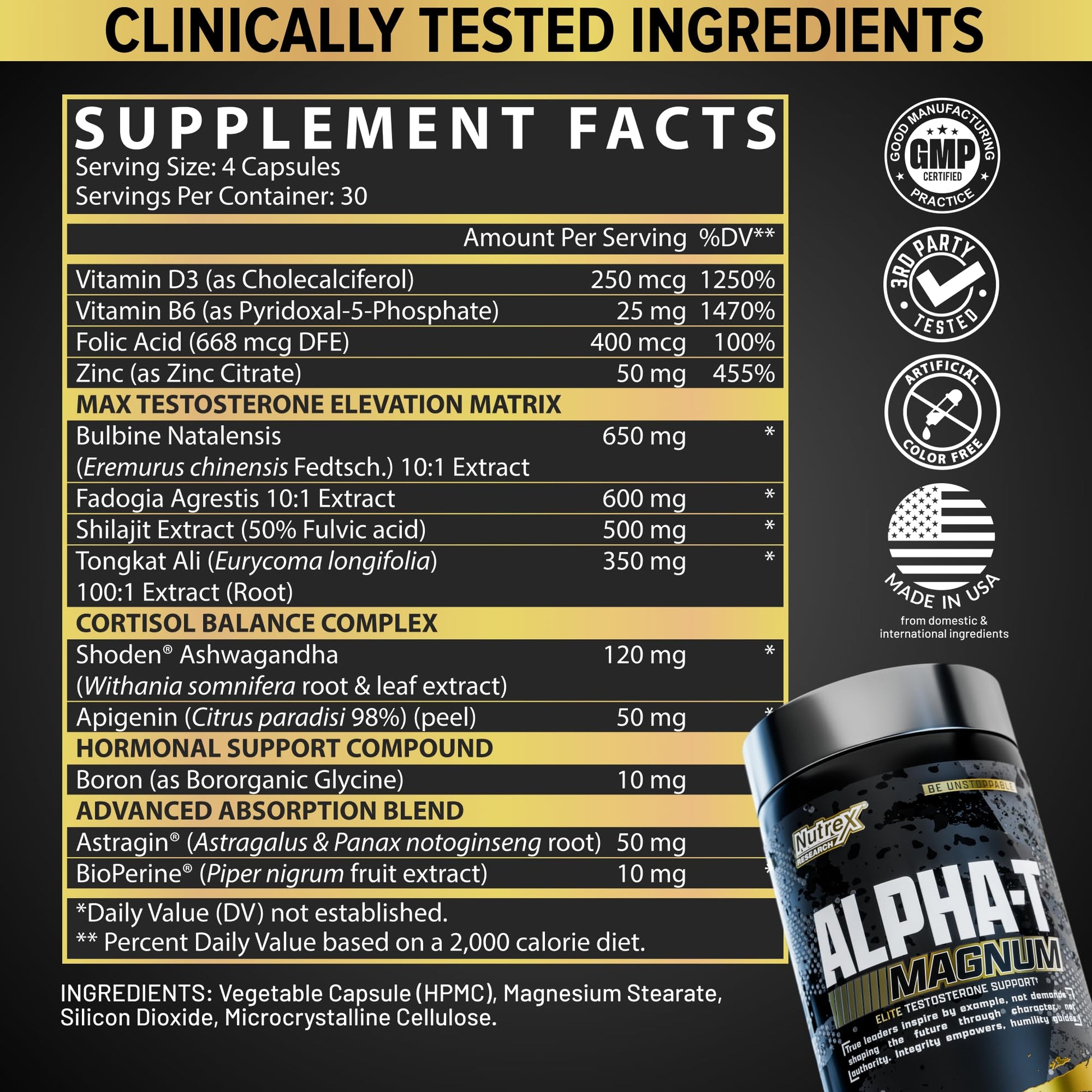 Nutrex Research Alpha-T Magnum Testosterone Support for Men | Anabolic Supplement with Tongkat Ali, Fadogia Agrestis, Shilajit and Ashwagandha | Muscle Builder for Strength, Growth & Hormone Balance Nutrex ResearchBuy Supplements Australia