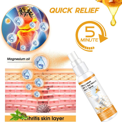 Loicwoo Magnesium Oil & Bee Venom Joint Spray, Magnesium Spray, Magnesium Joint Sprays for Relax Muscle Joints, Bee Venom Sprays for Back, Knee, Hands, Neck (1 PCS,100ML) LoicwooBuy Supplements Australia