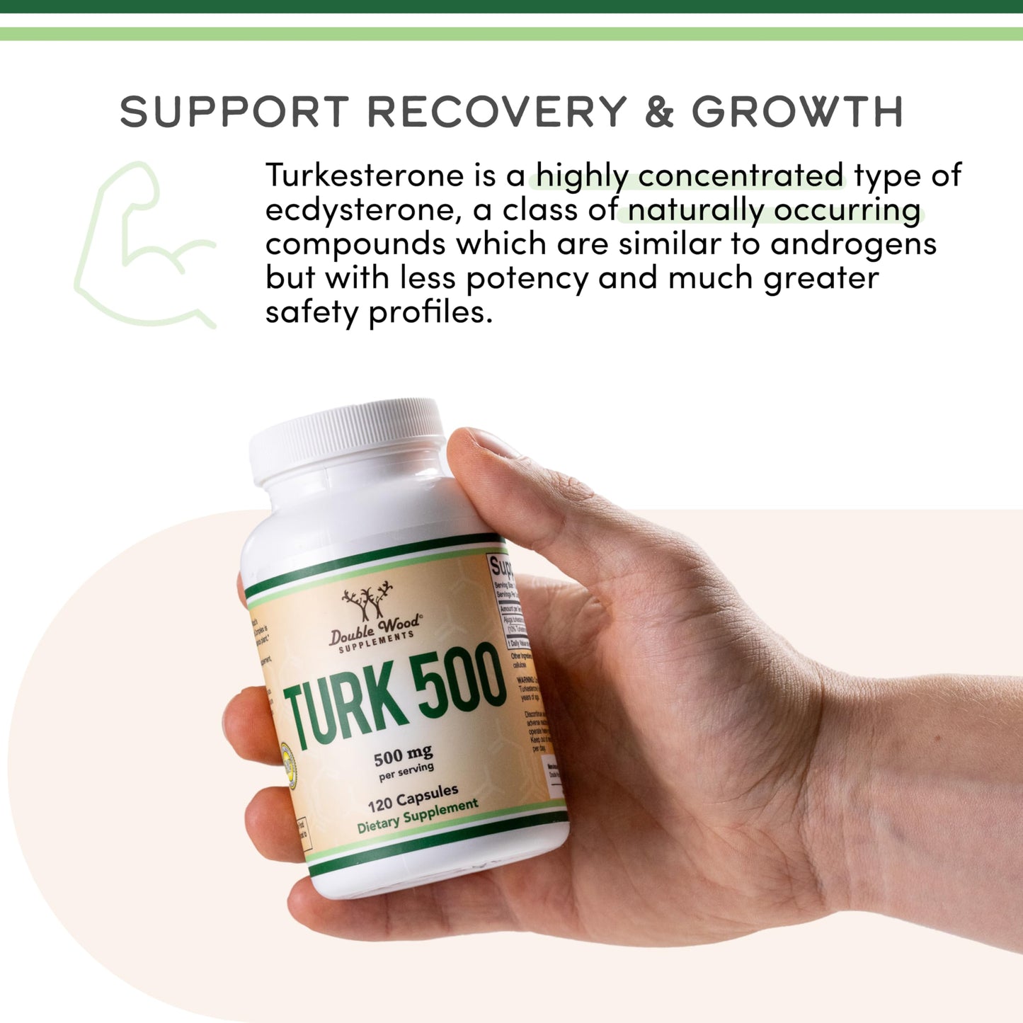 Turkesterone Supplement 500mg, 120 Capsules (Ajuga Turkestanica Extract Std. to 10% Turkesterone) Similar to Ecdysterone for Men's Health Support (Manufactured and Tested in the USA) by Double Wood Double Wood SupplementsBuy Supplements Australia