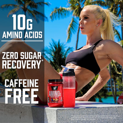 BSN Amino X Muscle Recovery & Endurance Powder with BCAAs, Intra Workout Support, 10 Grams of Amino Acids, Keto Friendly, Caffeine Free, Flavor: Fruit Punch, 30 servings (Packaging May Vary) BSNBuy Supplements Australia