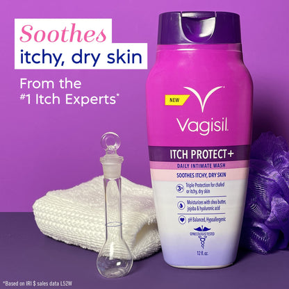 Vagisil Feminine Wash for Intimate Area Hygiene and Itchy, Dry Skin, Itch Protect+ Crème Wash VagisilBuy Supplements Australia