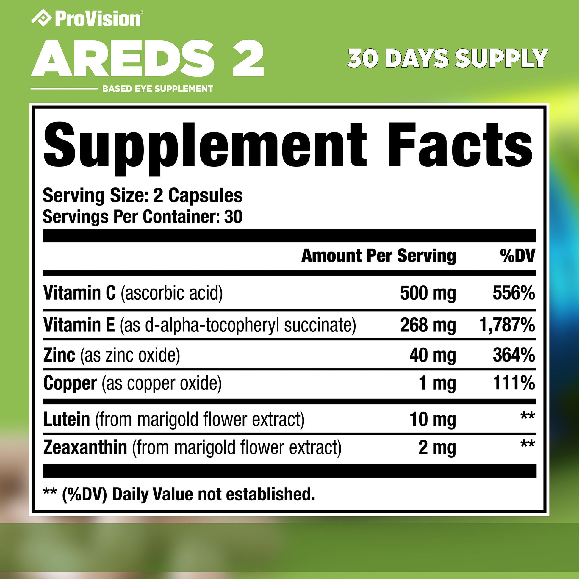 Provision AREDS 2 Eye Vitamins - Enhance Vision Supplements - Lutein Zeaxanthin Vision Complex - 60 Eye Supplement Capsules ProVisionBuy Supplements Australia