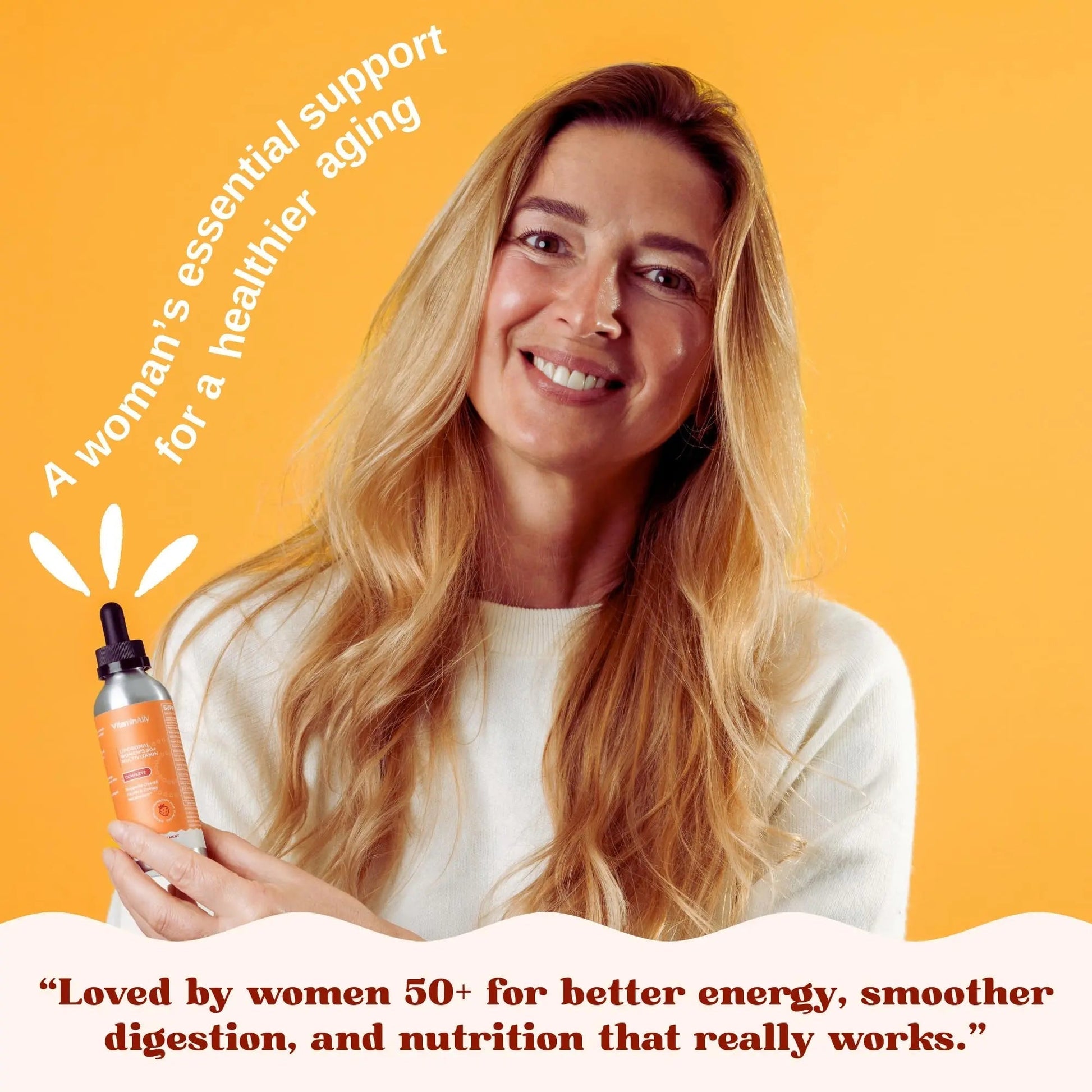 Vitaminally Women’s 50+ Liposomal Liquid Multivitamin – 16 Essential Vitamins & Minerals for Energy, Bone & Immune Support Vitaminally