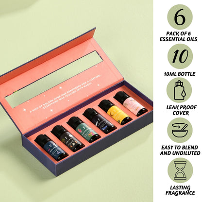Folkulture Essential Oil Set for Diffuser, Set of 6, Aromatherapy Diffuser Oil Scents for Home FolkultureBuy Supplements Australia