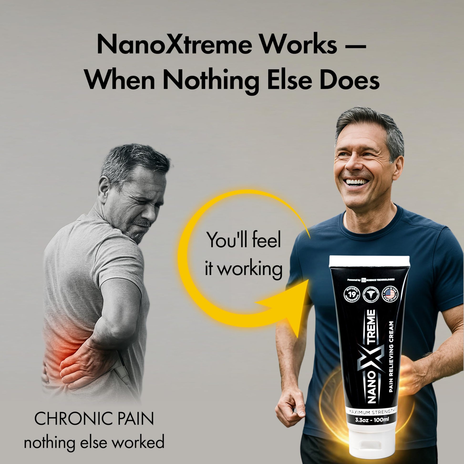 NANOXTREME Pain Relief Cream – Fast-Acting Topical for Muscle, Joint & Nerve Deep-Absorbing, Long-Lasting Formula with Natural Ingredients – Cooling Sensation – 3.3oz Tube – Made in USA NANOXTREMEBuy Supplements Australia