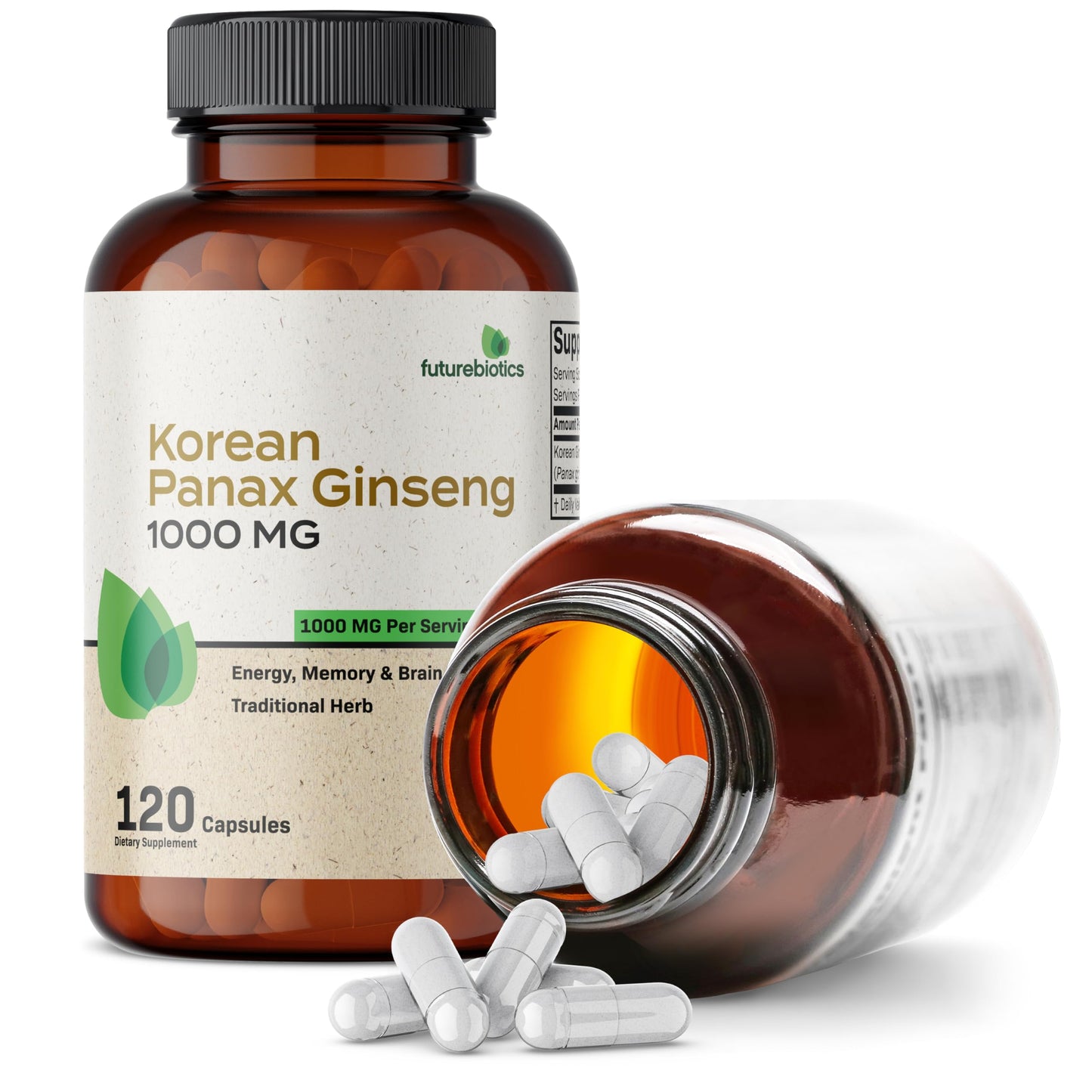 Futurebiotics Korean Panax Ginseng 1000 MG Per Serving Energy, Memory & Brain Health FuturebioticsBuy Supplements Australia