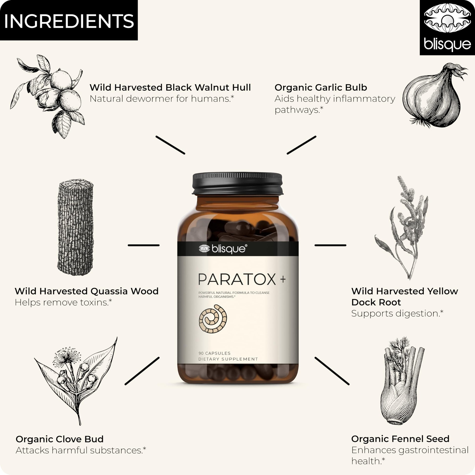 Blisque – Natural para Cleanse Support Supplement to Eliminate Harmful Organisms BlisqueBuy Supplements Australia