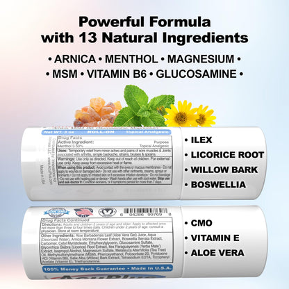 AcuPlus - Pain Relief Roll On - Topical Anti Inflammatory to Soothe Muscles & Joints - Arthritis Pain Reliever, Bursitis, Tendonitis Cream - TSA Compliant, Convenient Roll On - 3 fl. oz. (Pack of 1) AcuPlusBuy Supplements Australia