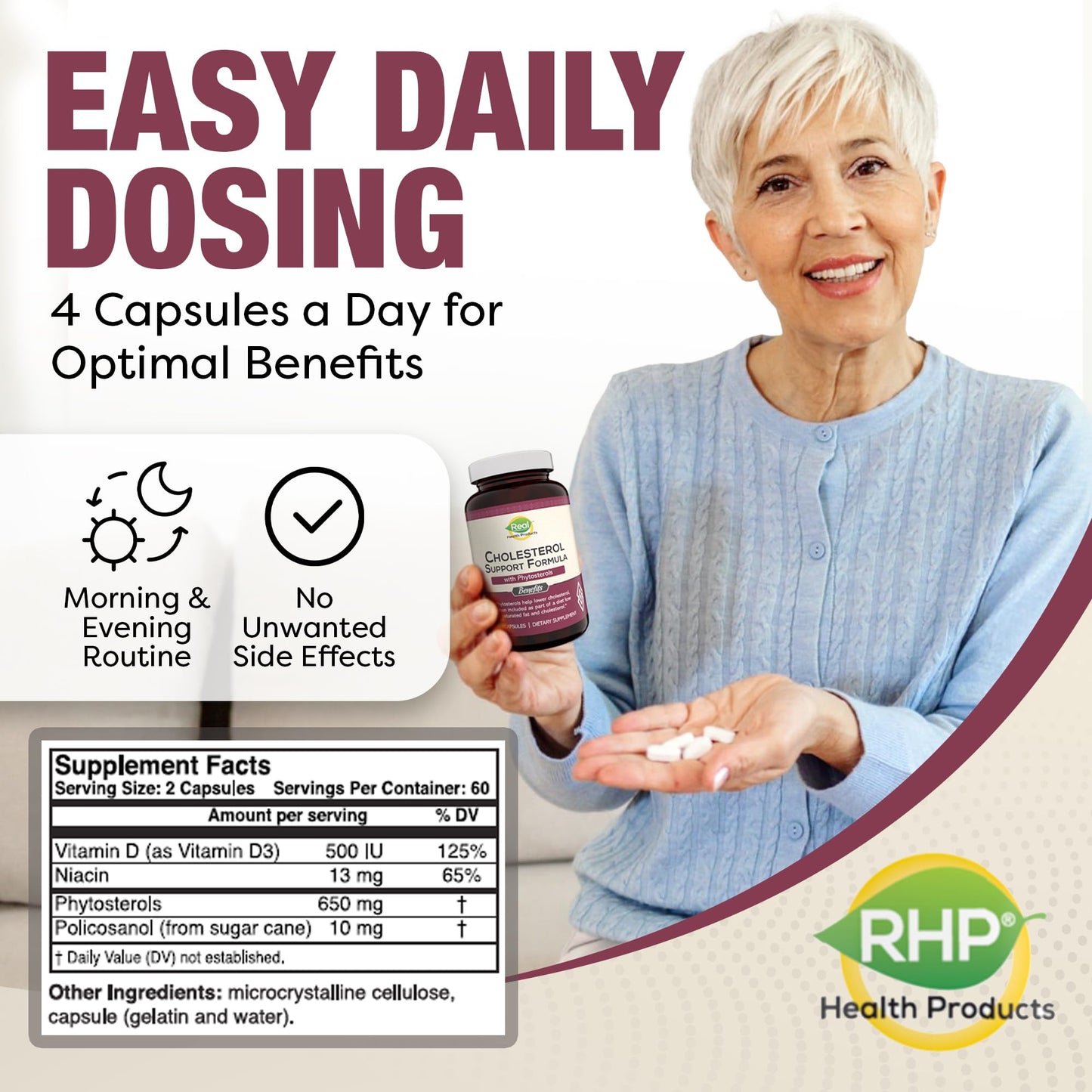 Advanced Cholesterol Health Complex with Plant Sterols. Cholesterol & Lipid Support Supplement for Healthy Heart & Cholesterol Levels for Men & Women. 120 Capsules RHPBuy Supplements Australia