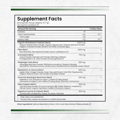 Nature's Pure Blend Super Greens Powder – Organic Greens Superfood Powder Supplements for Green Juice & Smoothie – Probiotic - Drink Mix for Energy Wellness and Digestion (Matcha Flavor, 30 Servings) Nature's Pure BlendBuy Supplements Australia