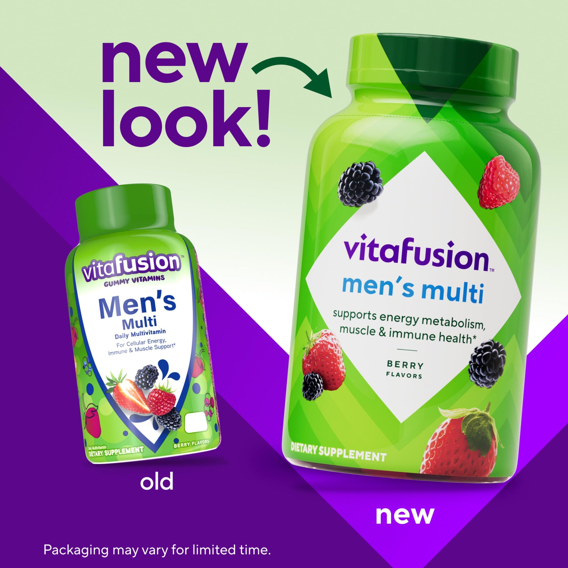 vitafusion Adult Gummy Vitamin Supplement for Men, Berry Flavored, A, C, D, E, B6, B12, Daily, 120 Count, 60 Day Supply VitafusionBuy Supplements Australia