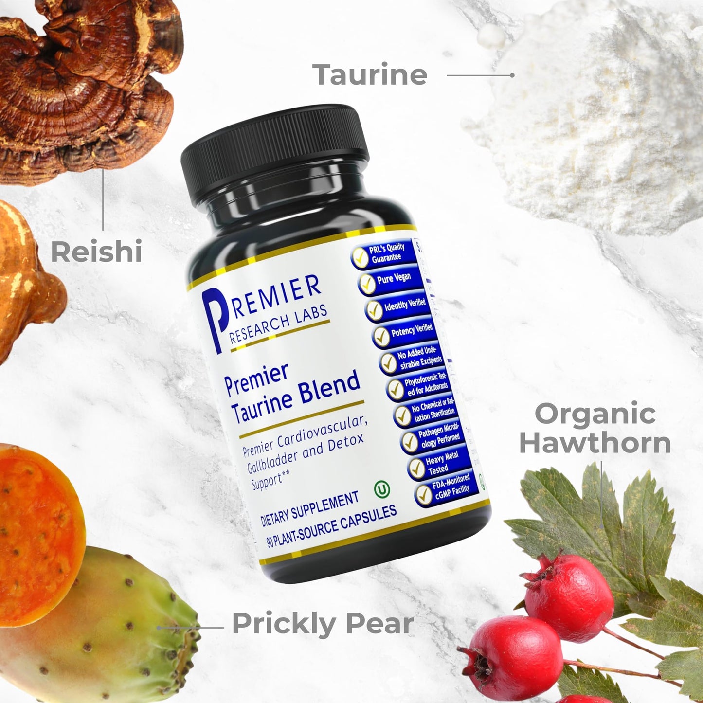 Premier Research Labs Taurine Blend - Taurine Supplement, Taurine Pills, L Taurine Amino Acid Supplement for Liver, Gallbladder, Brain & Heart Health, for Women & Men - 90 Vegetarian Capsules Premier Research LabsBuy Supplements Australia