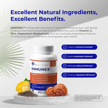RAPHA HEALTH Immune 247 - Immune and Wellness Support | Gut & Antioxidant Booster | Magnesium, Selenium, Zinc, Vitamin C, Ashwagandha | 90 Capsules - 30 Servings RAPHA HEALTHBuy Supplements Australia