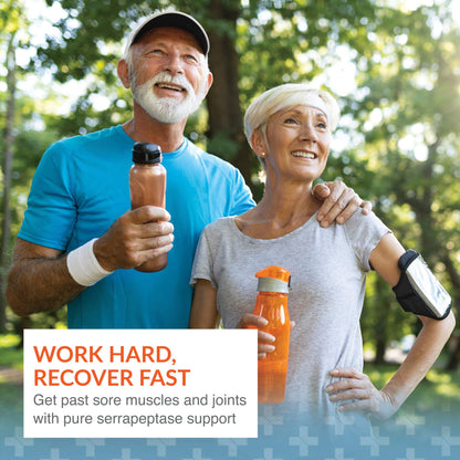 Arthur Andrew Medical, Serretia, Serrapeptase Formula for Muscle and Sinus Support, 60 Capsules Arthur Andrew MedicalBuy Supplements Australia