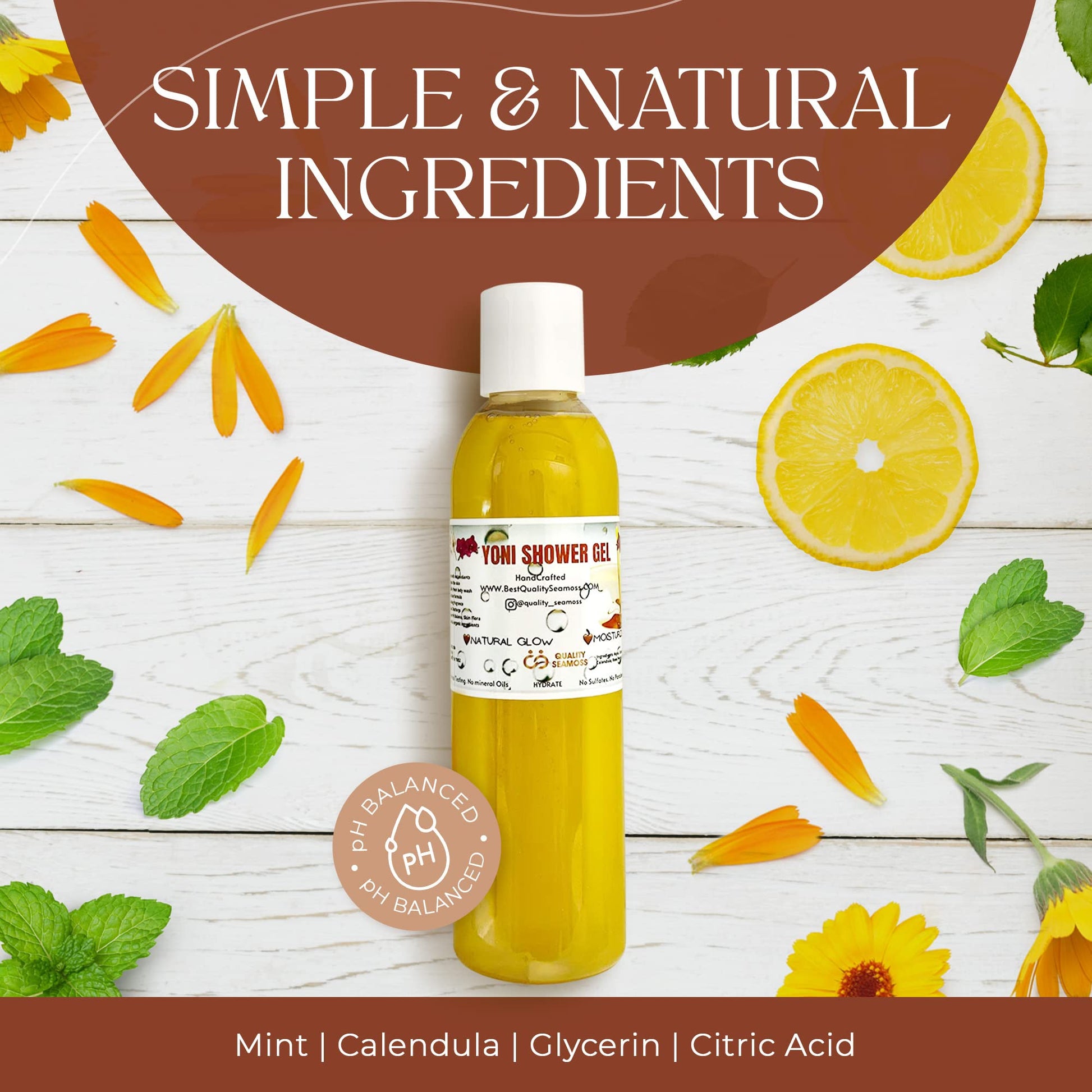 Ph Balance Feminine Wash - Vee Health & Yoni Wash Shower Gel- Use with Yoni Oil. Moisturizing Calendula Quality Seamoss and Yoni OilBuy Supplements Australia