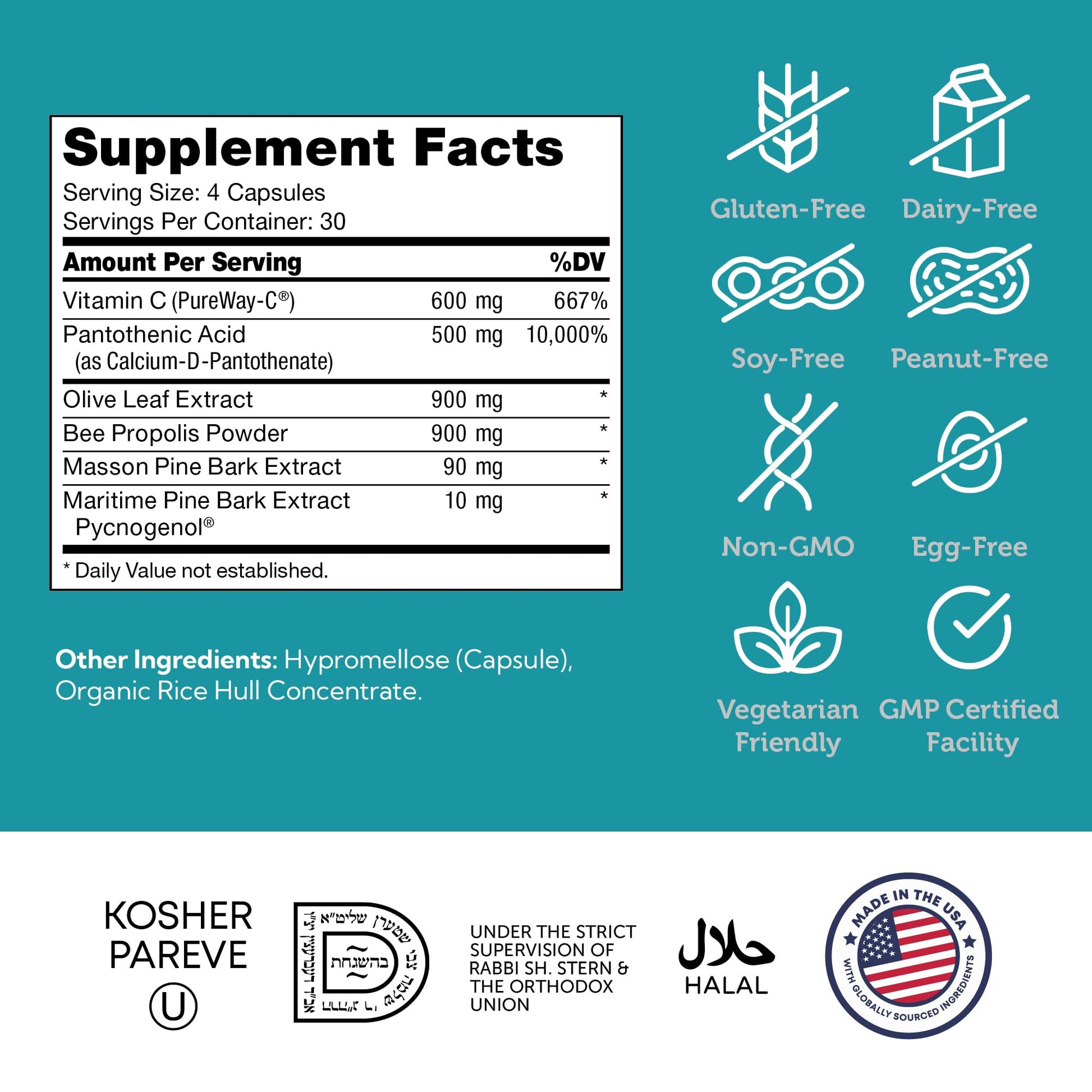 Zahler Immune Defense, Immune System Support, Certified Kosher, 120 Capsules ZahlerBuy Supplements Australia