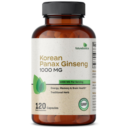 Futurebiotics Korean Panax Ginseng 1000 MG Per Serving Energy, Memory & Brain Health FuturebioticsBuy Supplements Australia