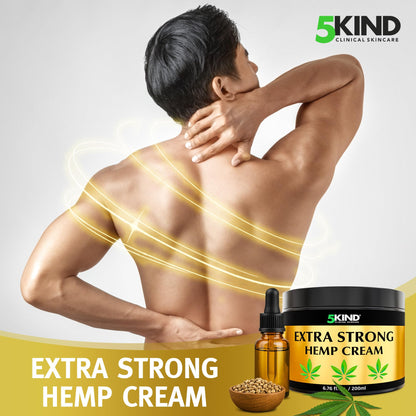 5kind Extra Strong Hemp Cream 6.76 fl oz - Maximum Strength - Natural Topical Cream - Muscle Rub for Lower Back, Joints, Neck, Knees, Shoulders 5kind clinical skincareBuy Supplements Australia