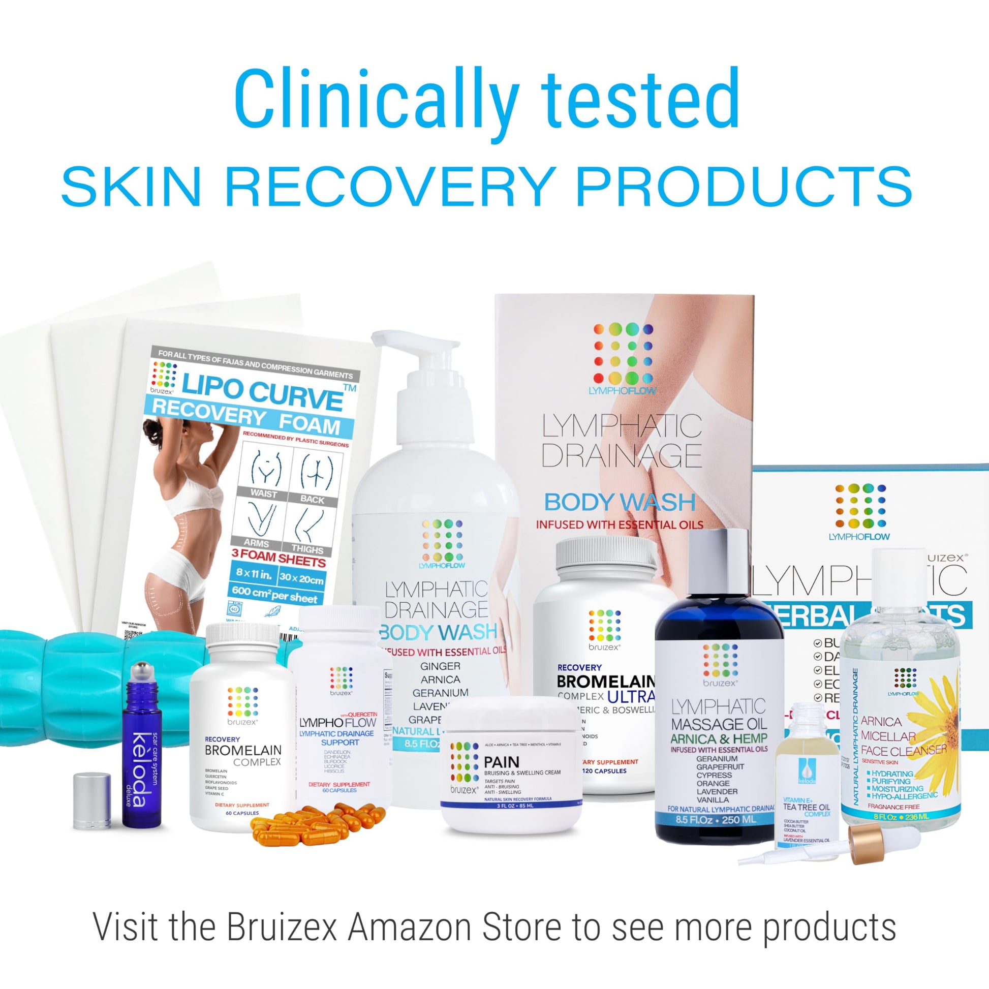 Bruizex Bromelain & Quercetin Recovery Complex - Post Surgery Recovery Bruising, Swelling Relief, Lymphatic Drainage - Post 360 lipo, BBL, Liposuction, Tummy Tuck - Non GMO - 60 Capsules BruizexBuy Supplements Australia