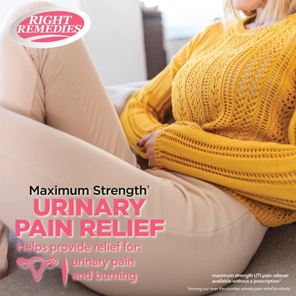RIGHT REMEDIES Urinary Pain Relief Phenazopyridine HCl 99.5mg Tablets | Maximum Strength OTC for Fast Relief of UTI Pain, Burning and Bladder discomfort | Generic AZO Maximum Strength (72 Count) RIGHT REMEDIESBuy Supplements Australia