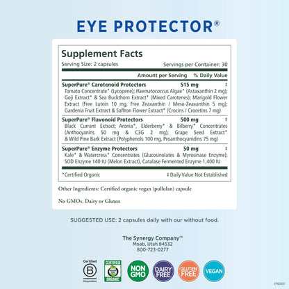 PURE SYNERGY Eye Protector | 100% Natural, Vegan Eye Health Supple PURE SYNERGYBuy Supplements Australia