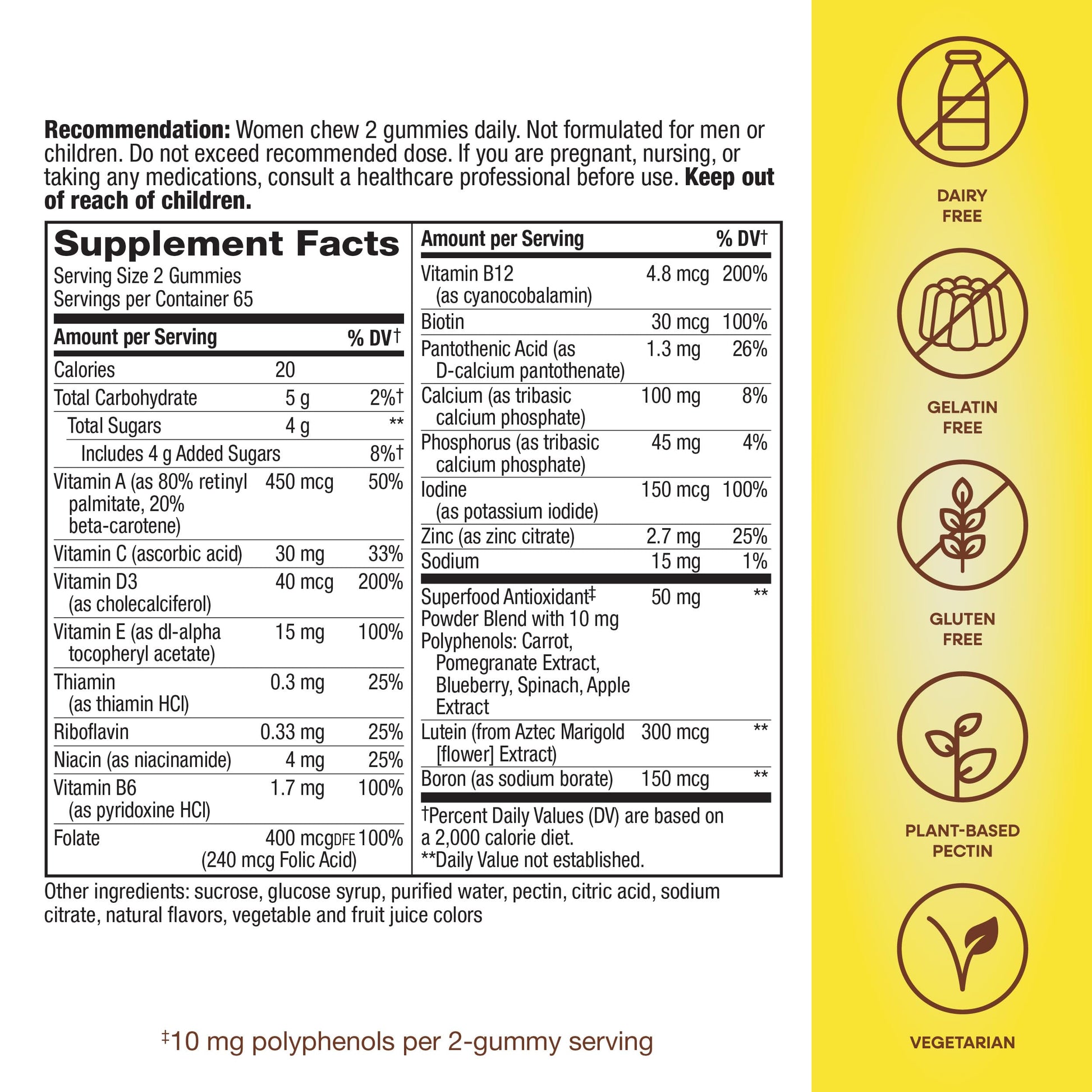 Nature's Way Alive! Women's 50+ Daily Gummy Multivitamins, Women's Supplements, Supports Healthy Heart, Brain & Bones Nature's WayBuy Supplements Australia