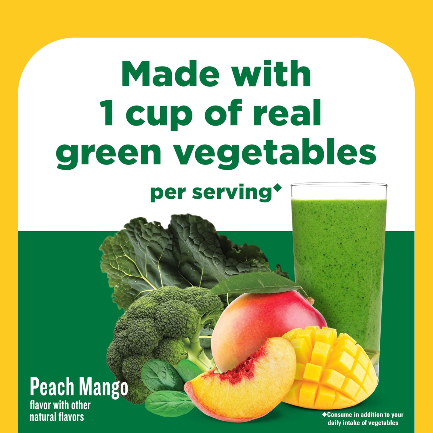 Nature Made Super Greens Powder with Prebiotic Fiber Drink Mix, Made with 1 Cup Veggies Per Serving, Fiber Supplement + Vitamins and Minerals, 25 Day Supply