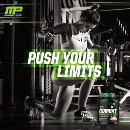 MusclePharm Combat Protein Powder, Banana Cream - 4 lb - Gluten Free - 52 Servings Muscle PharmBuy Supplements Australia
