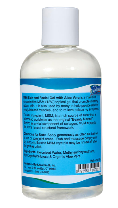 KALA HEALTH MSMPure MSM Coarse Flakes 8.8oz and MSM Gel With Organic Aloe 8oz Bundle KALA HEALTHBuy Supplements Australia