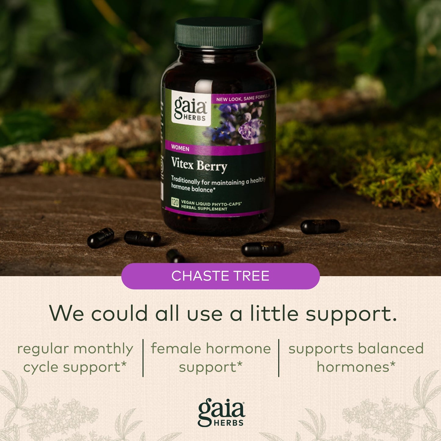 Gaia Herbs Vitex Berry (Chaste Tree) - Supports Hormone Balance & Fertility Gaia HerbsBuy Supplements Australia