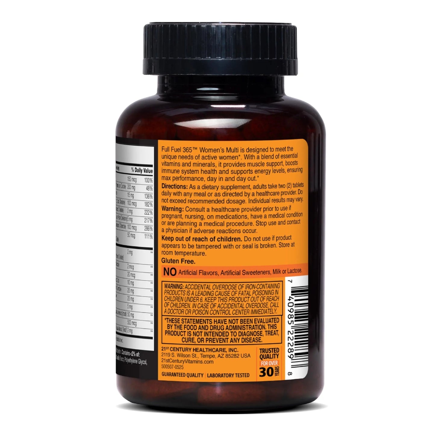 21st Century Full Fuel 365 Active Women’s Multivitamin, 120 Tablets, Daily Vitamins and Minerals for Energy, Muscle Support, Immune Health 21st Century