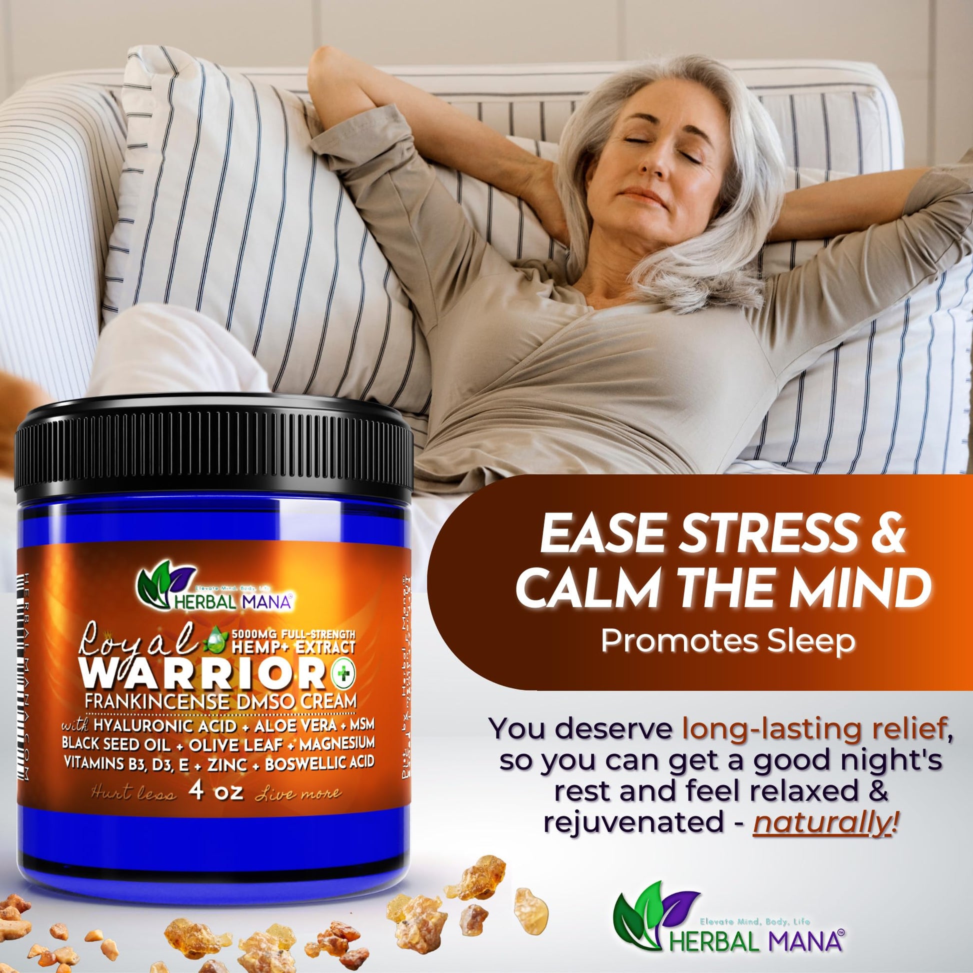 Herbal Mana Royal Warrior with 5000mg Hemp Lotion - 99.9% Pure DMSO Cream Herbal ManaBuy Supplements Australia