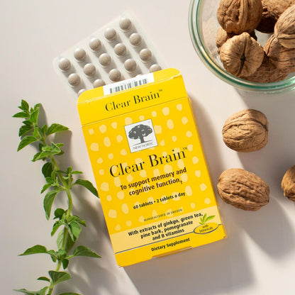 New Nordic Clear Brain Tablets, Supports Normal Cognitive Health and Memory, with Green Tea and Walnut, Swedish Made, 60 Count (Pack of 1) NEW NORDICBuy Supplements Australia