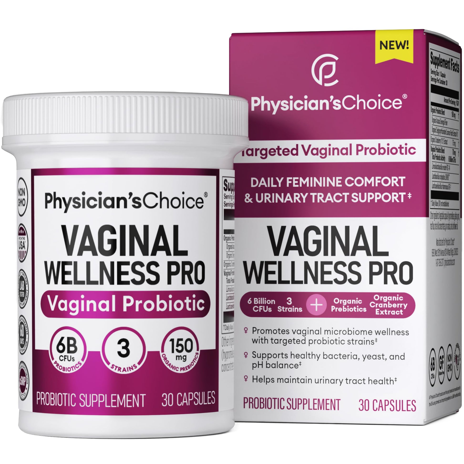 Physician's CHOICE Feminine Power Duo Bundle - Vaginal Probiotic 30ct + Womens Probiotic 60ct Physician's CHOICEBuy Supplements Australia