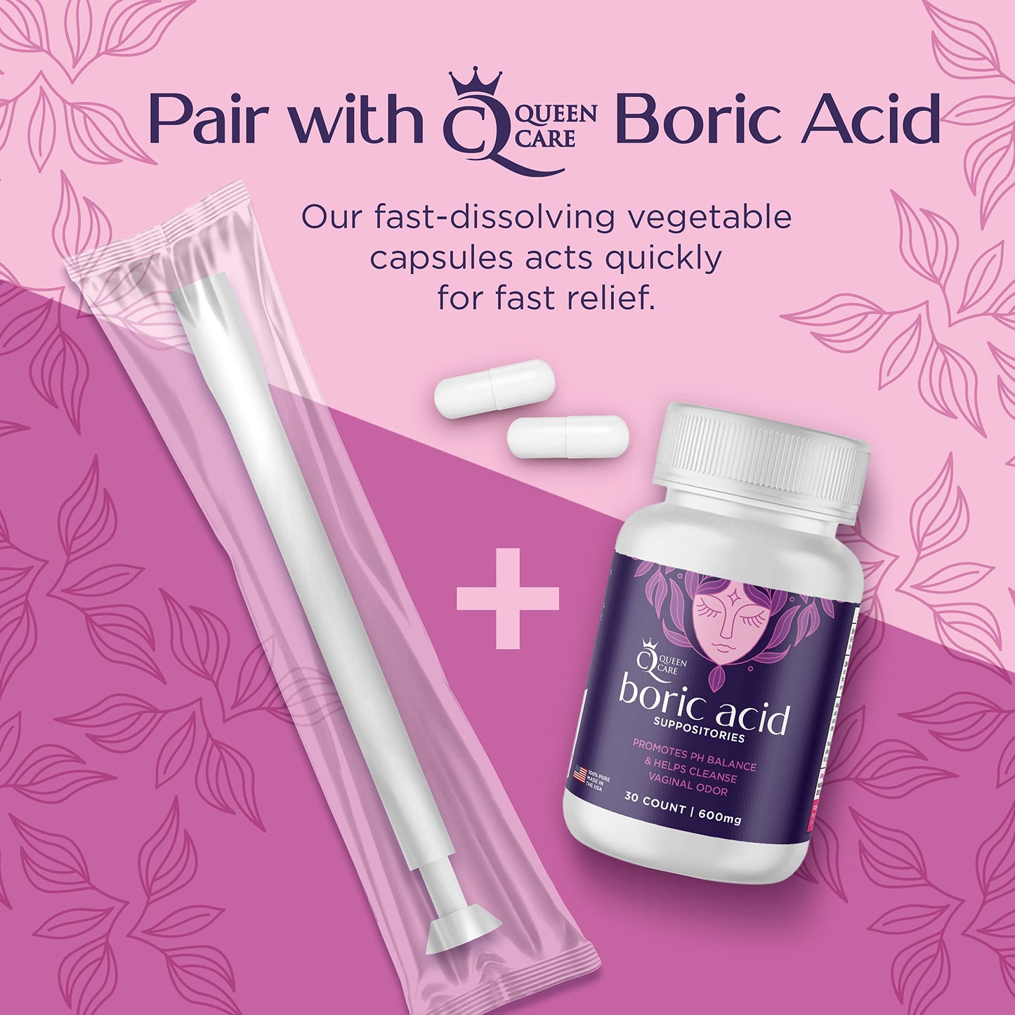 Queen Care - Disposable Suppository Applicator, Boric Acid Applicator, Feminine Care Suppository Applicator Queen CareBuy Supplements Australia