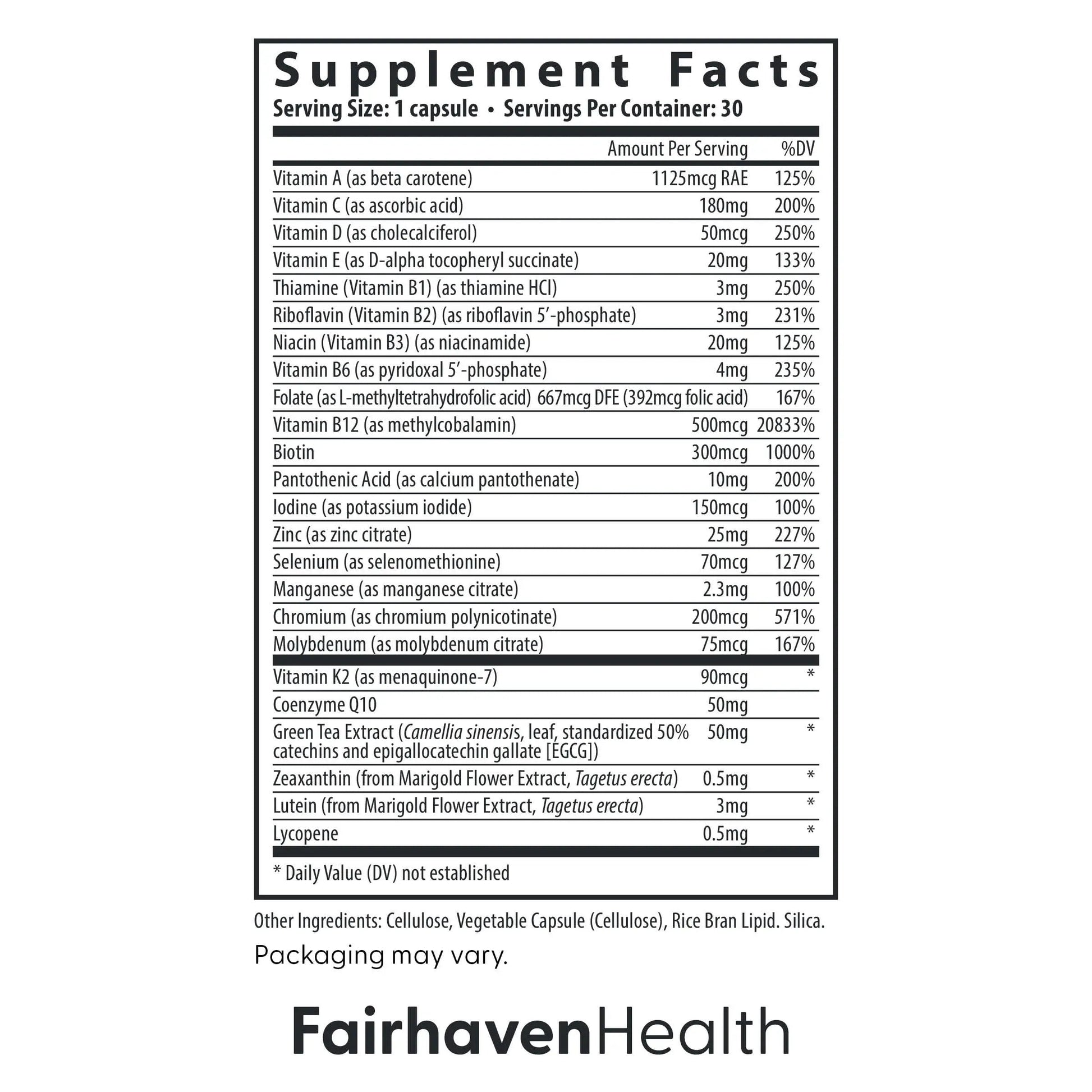 Fairhaven Health Womens Multivitamin Essentials | Once Daily Multivitamin for Women Support for Energy, Immune Health, Eye Health, Hormone Balance | Fairhaven HealthBuy Supplements Australia