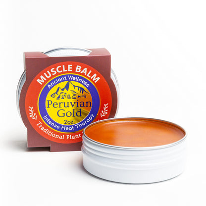 Sore Muscle Balm - Peruvian Gold Intense Heat Therapy Muscle Rub. 500K Scoville Heat Units Melts Away Sore, Painful Muscles. 2oz Peruvian GoldBuy Supplements Australia