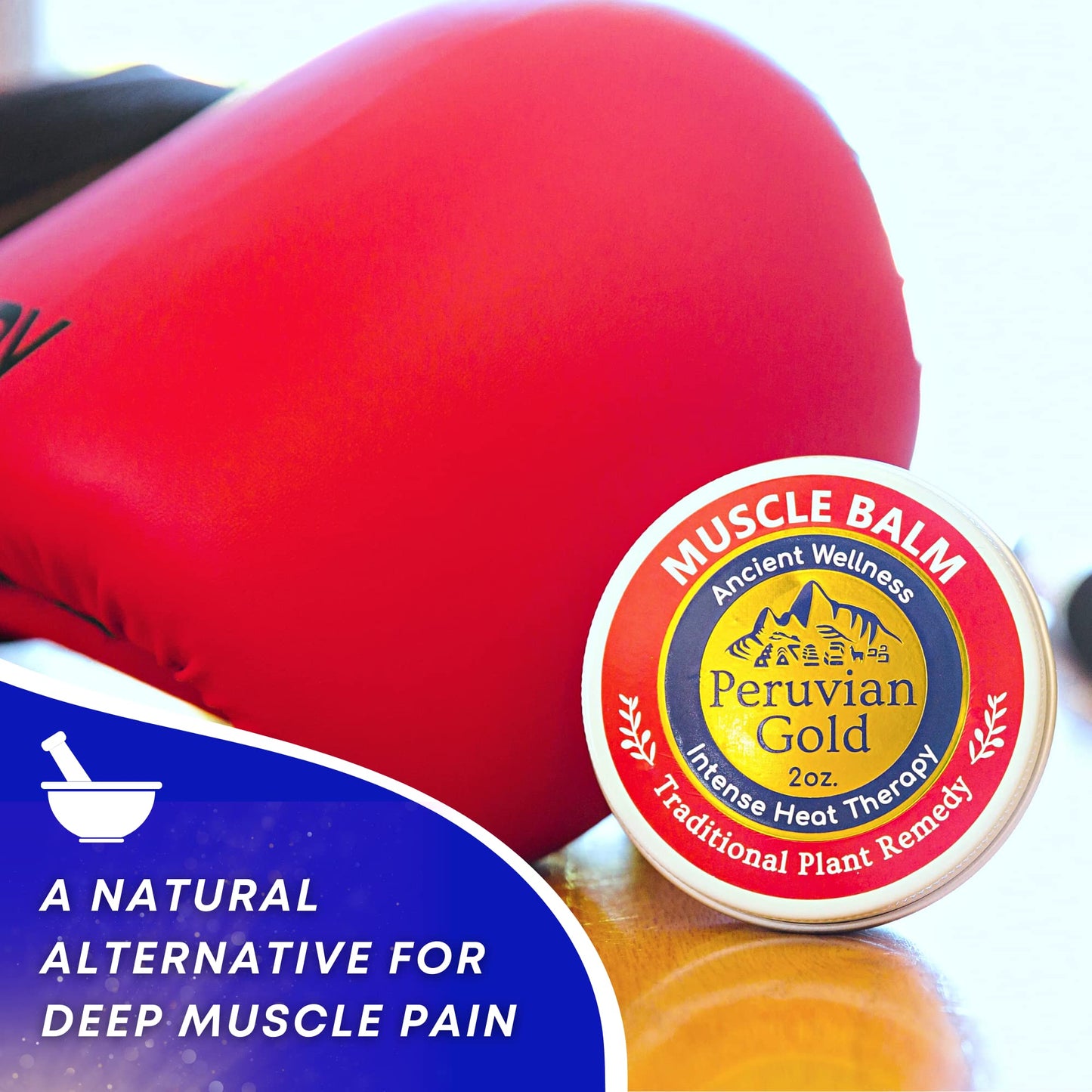 Sore Muscle Balm - Peruvian Gold Intense Heat Therapy Muscle Rub. 500K Scoville Heat Units Melts Away Sore, Painful Muscles. 2oz Peruvian GoldBuy Supplements Australia