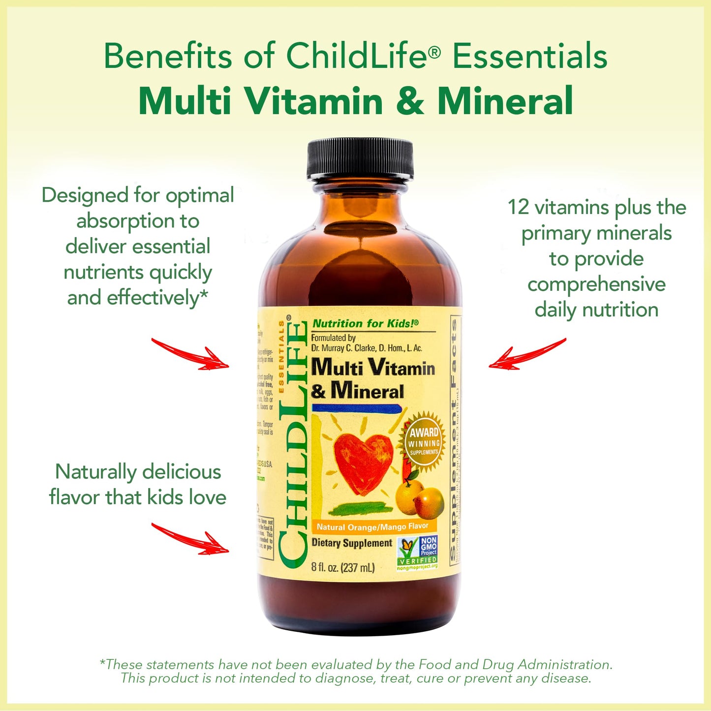 CHILDLIFE ESSENTIALS Kids Multivitamin & Mineral - Kids Vitamins, Liquid Multivitamin for Kids, Toddler Multivitamins, Liquid Vitamins, Baby Multivitamin - Natural Orange & Mango, 8 Fl Oz (Pack of 2) CHILDLIFE ESSENTIALSBuy Supplements Australia