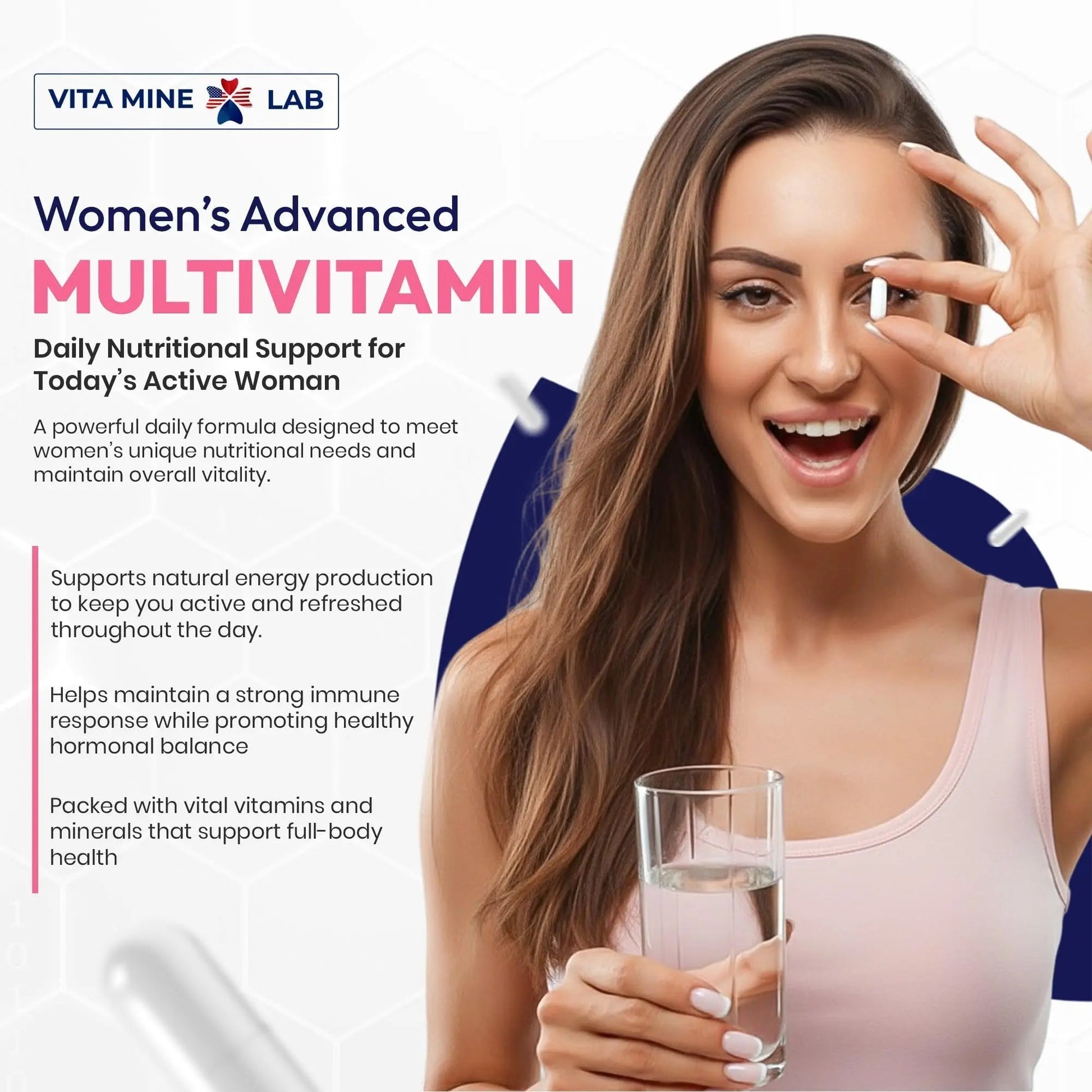 VITA MINE LAB Women's Advanced Multivitamin, Supports Energy, Immune Health & Overall Well-Being, Gluten-Free, Halal VITA MINE LABBuy Supplements Australia