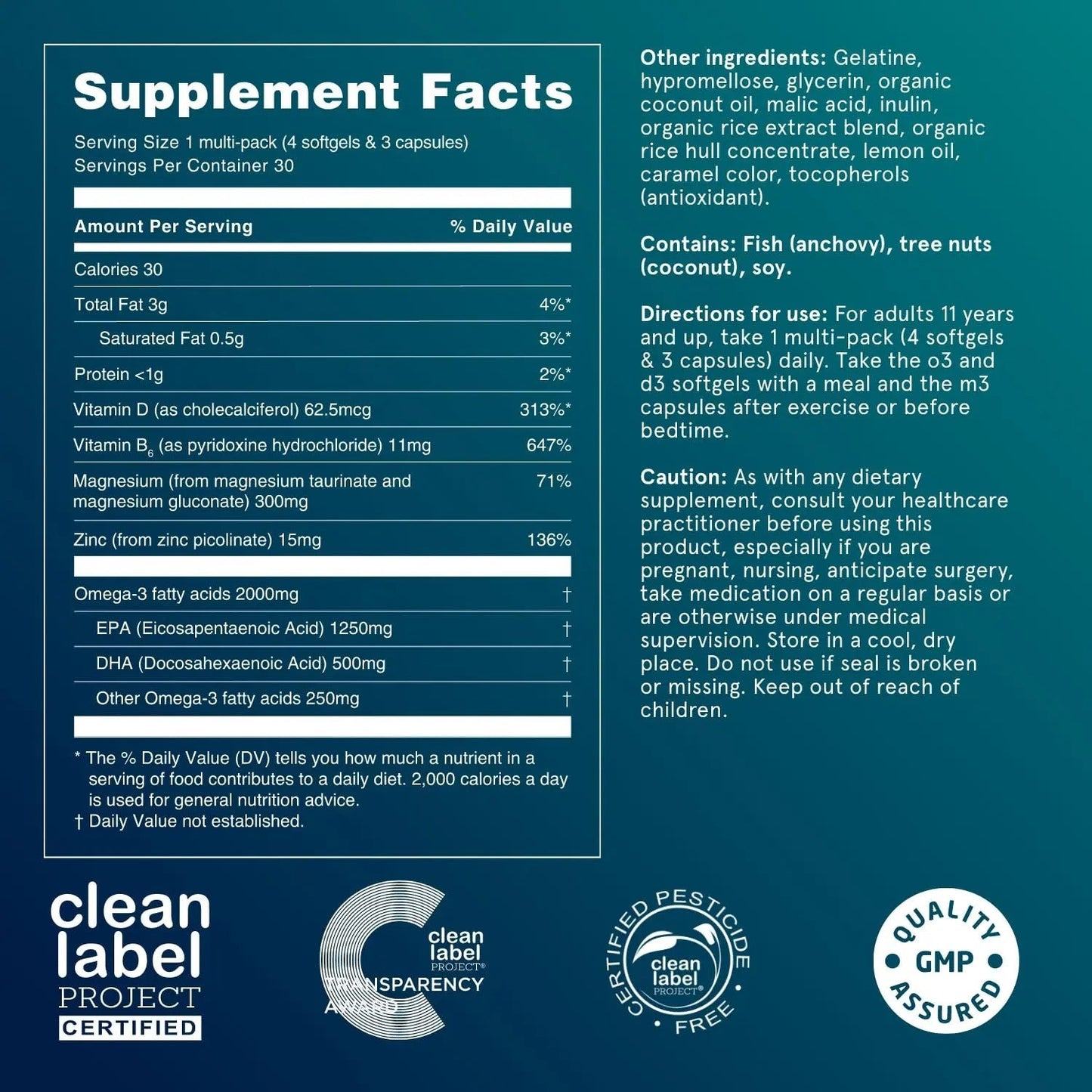 Puori P3 Health Essentials with Magnesium Zinc Complex, Omega 3 Fish Oil & Vitamin D3 Supplements - Men & Womens Daily Multi PuoriBuy Supplements Australia
