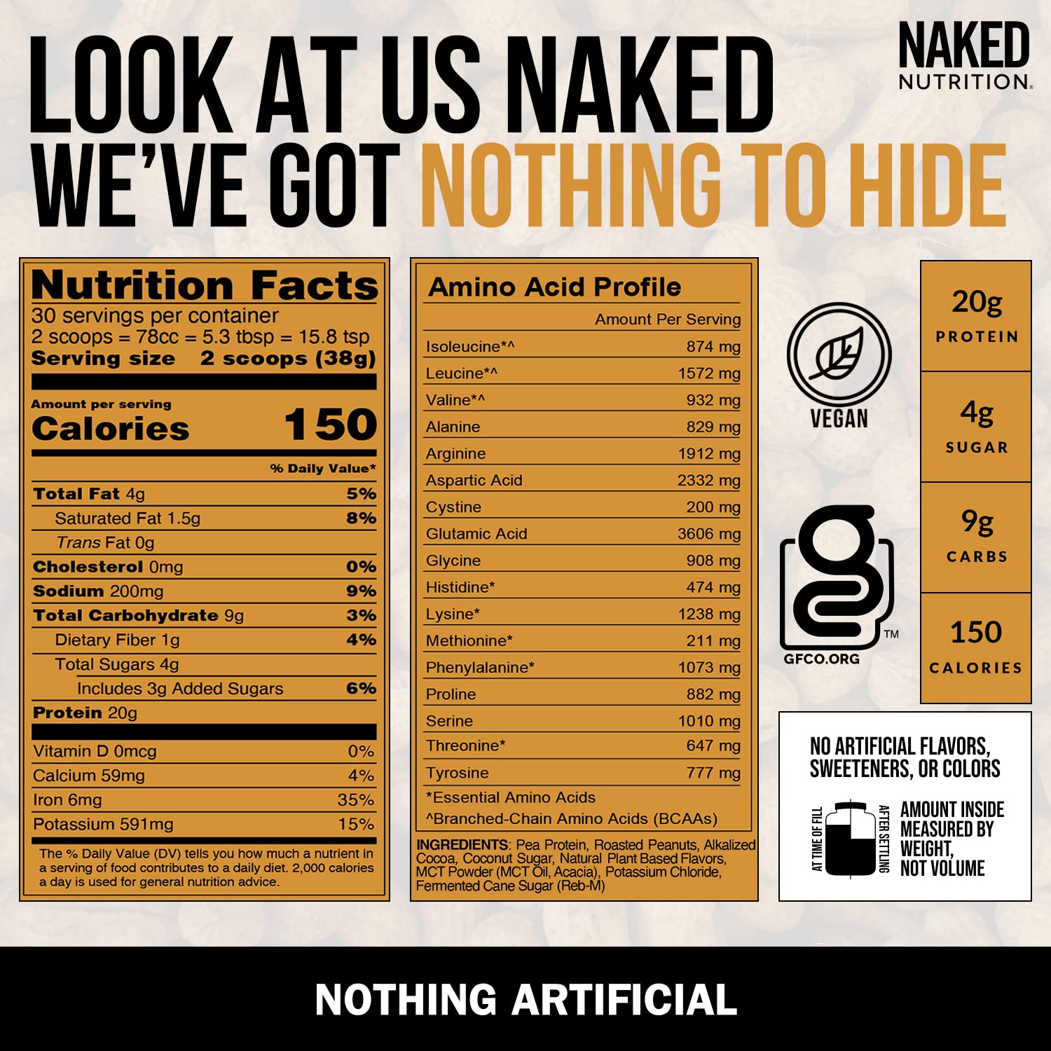 Naked Shake - Chocolate Peanut Butter Protein Powder - Vegan Protein Powder from US NAKEDBuy Supplements Australia