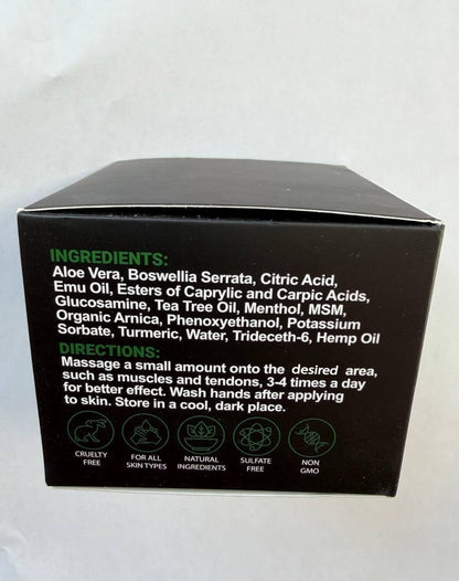 Hemp Cream - Maximum Strength - Natural Hemp Oil Extract Gel Rub with MSM - Glucosamine - Arnica - Turmeric - Maximum Strength - Formulated in USA - 3.9 oz ArvesaBuy Supplements Australia