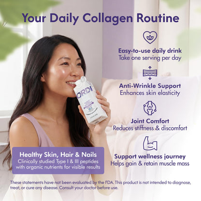 Nordic Liquid Collagen Peptide Drink, Organic Birch Sap, Wild blueberry + Vitamin C, Made in Finland - 10g Clinically Studied Grass Fed Collagen Peptides for Skin Hair Nails & Joint Support, with Silica, BPA-Free Beverage (12 Pack) Nordic Tree WaterBuy Supplements Australia