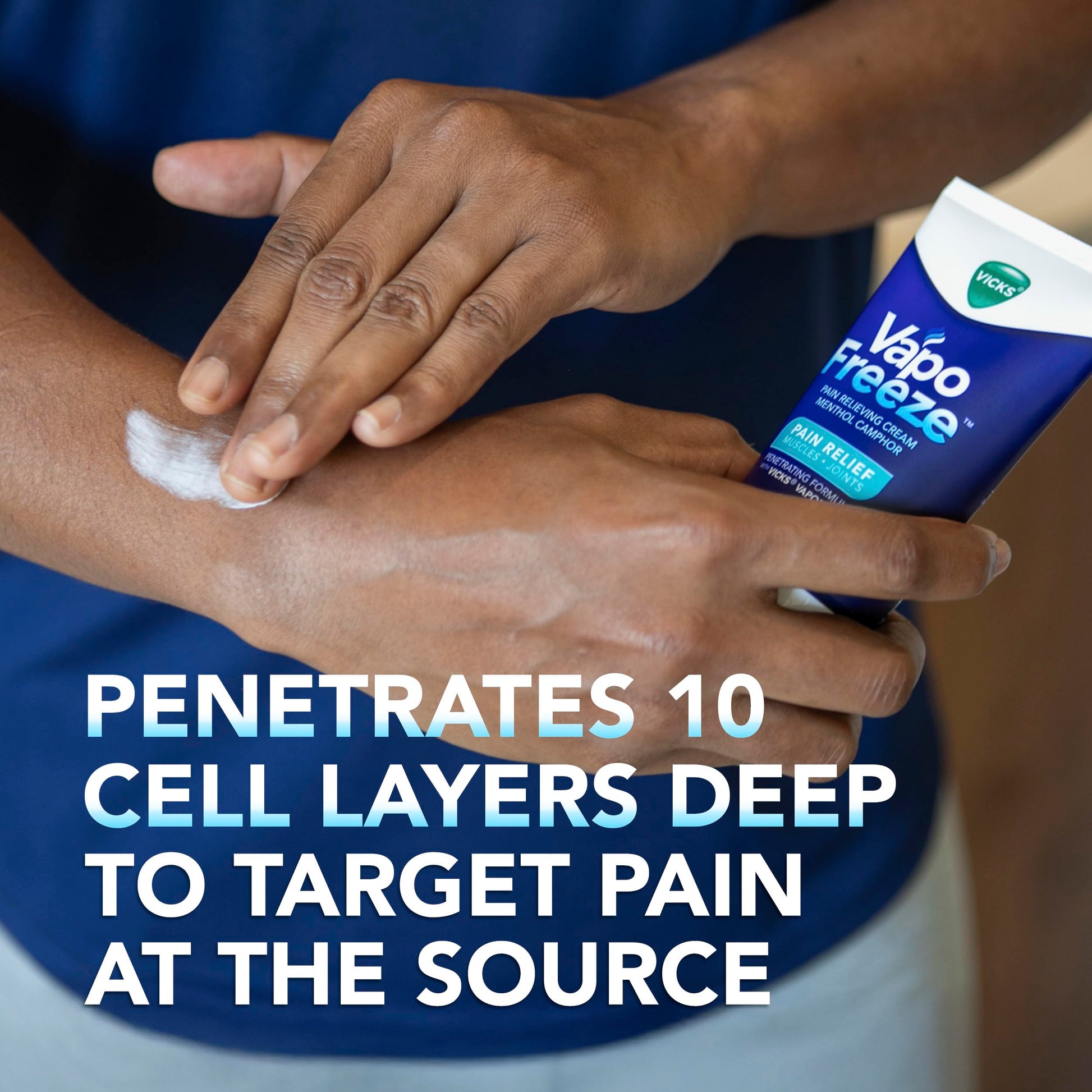 Vicks VapoFreeze Topical Pain Cream 3.0oz, Maximum Strength Menthol+ for Muscle Pain Relief, Joint Pain Relief, Knee Pain Relief, Back Pain Relief, Cream for Pain Relief, Topical Pain Relief VicksBuy Supplements Australia