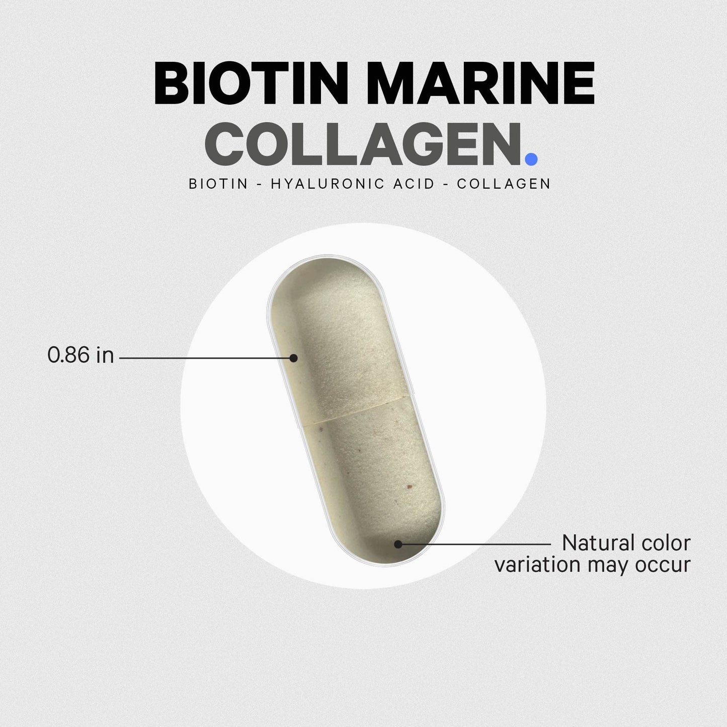 Codeage Biotin Marine Collagen Peptides - Wild-Caught Marine Collagen Types I & III, Biotin, Vitamins C & E, Hyaluronic Acid, Amino Acids, Fruit and Herb Blend, Non-GMO - 120 Capsules CodeageBuy Supplements Australia