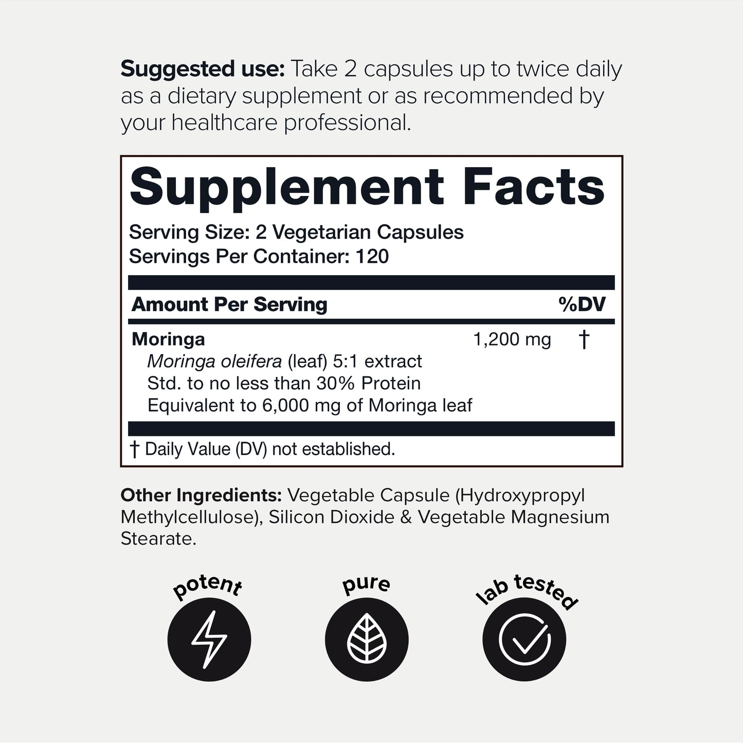 Highly Potent Full Spectrum Indian Moringa Extract - 30% Third-Party Tested Protein ToniiqBuy Supplements Australia